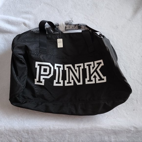 PINK Victoria's Secret Handbags - NWT PINK Victoria's Secret Black Duffle Bag